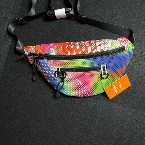 Forever 21 FUBU Multi Color Mesh NWT Cross Body Fanny Pack - Picture 6 of 11